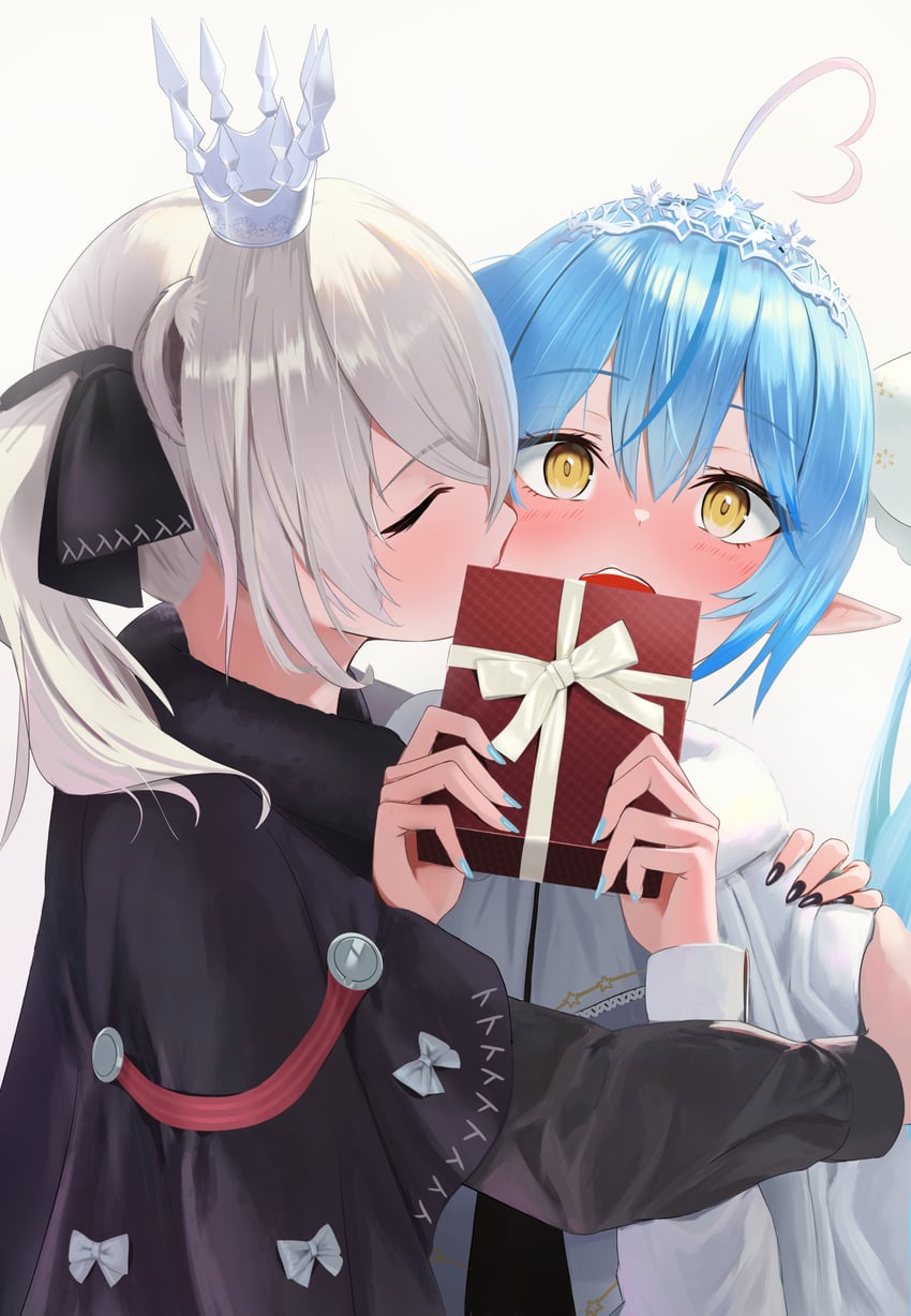 yukihana lamy and shishiro botan (hololive) drawn by torjun_111