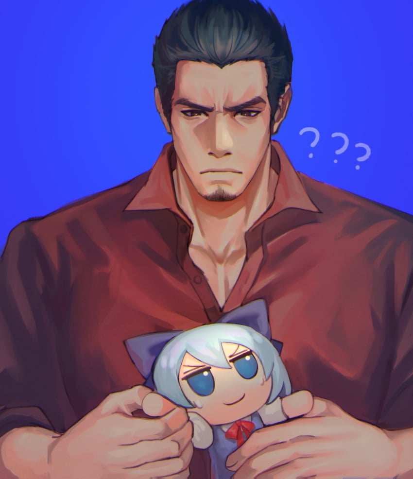 cirno and kiryu kazuma (touhou and 1 more) drawn by sdz_(inazuma)