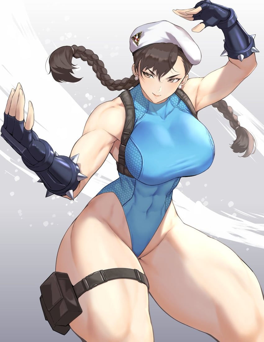 chun-li and cammy white (street fighter) drawn by anagumasan