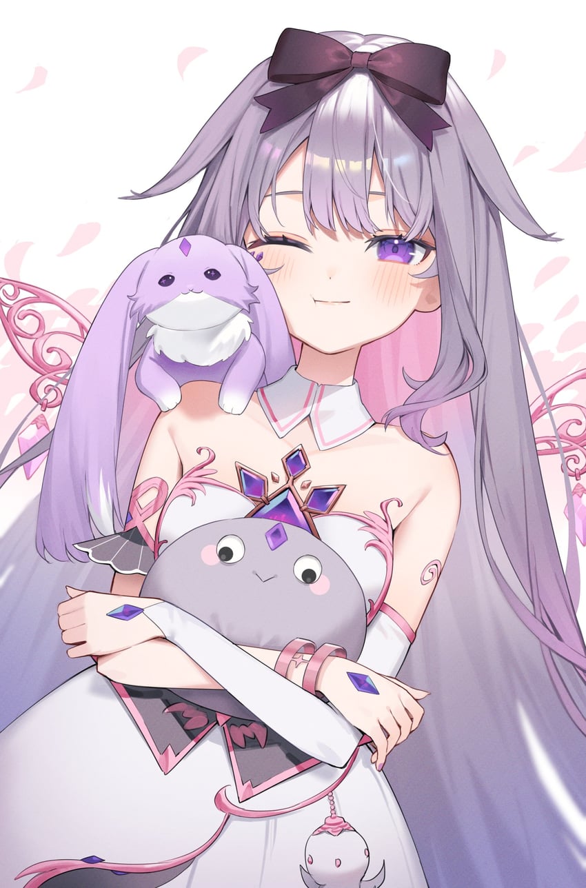 koseki bijou, pebble, and geow (hololive and 1 more) drawn by aotake_iro
