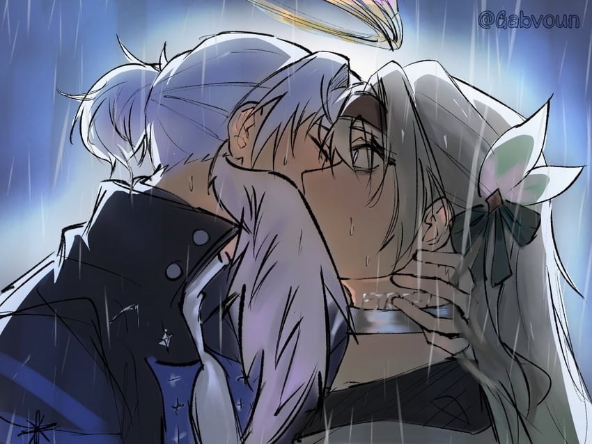 firefly and robin (honkai and 2 more) drawn by gabvoun