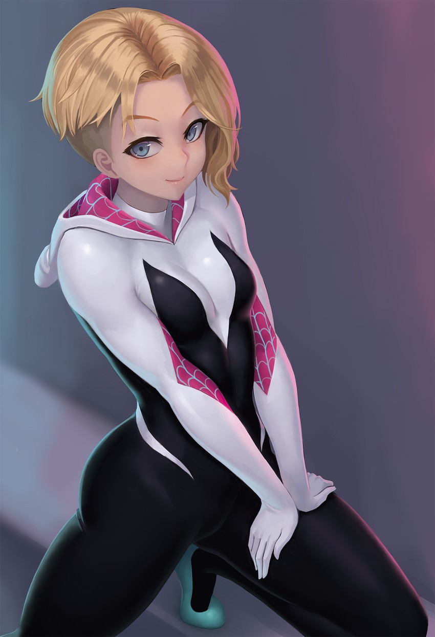 spider-gwen and gwen stacy (marvel and 3 more) drawn by ranma_(kamenrideroz)