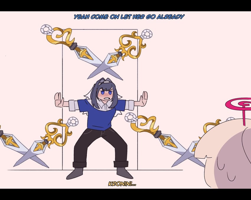ouro kronii and tsukumo sana (hololive and 1 more) drawn by mochiparrot
