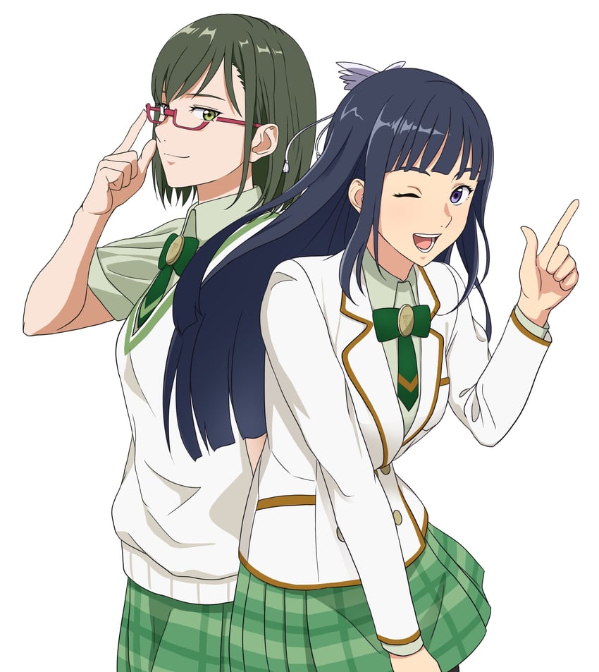 amawashi aoi and shinjou amane (birdie wing: golf girls' story) drawn by sosona