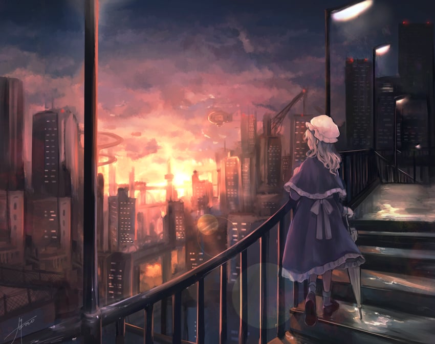 maribel hearn (touhou) drawn by gensou_aporo