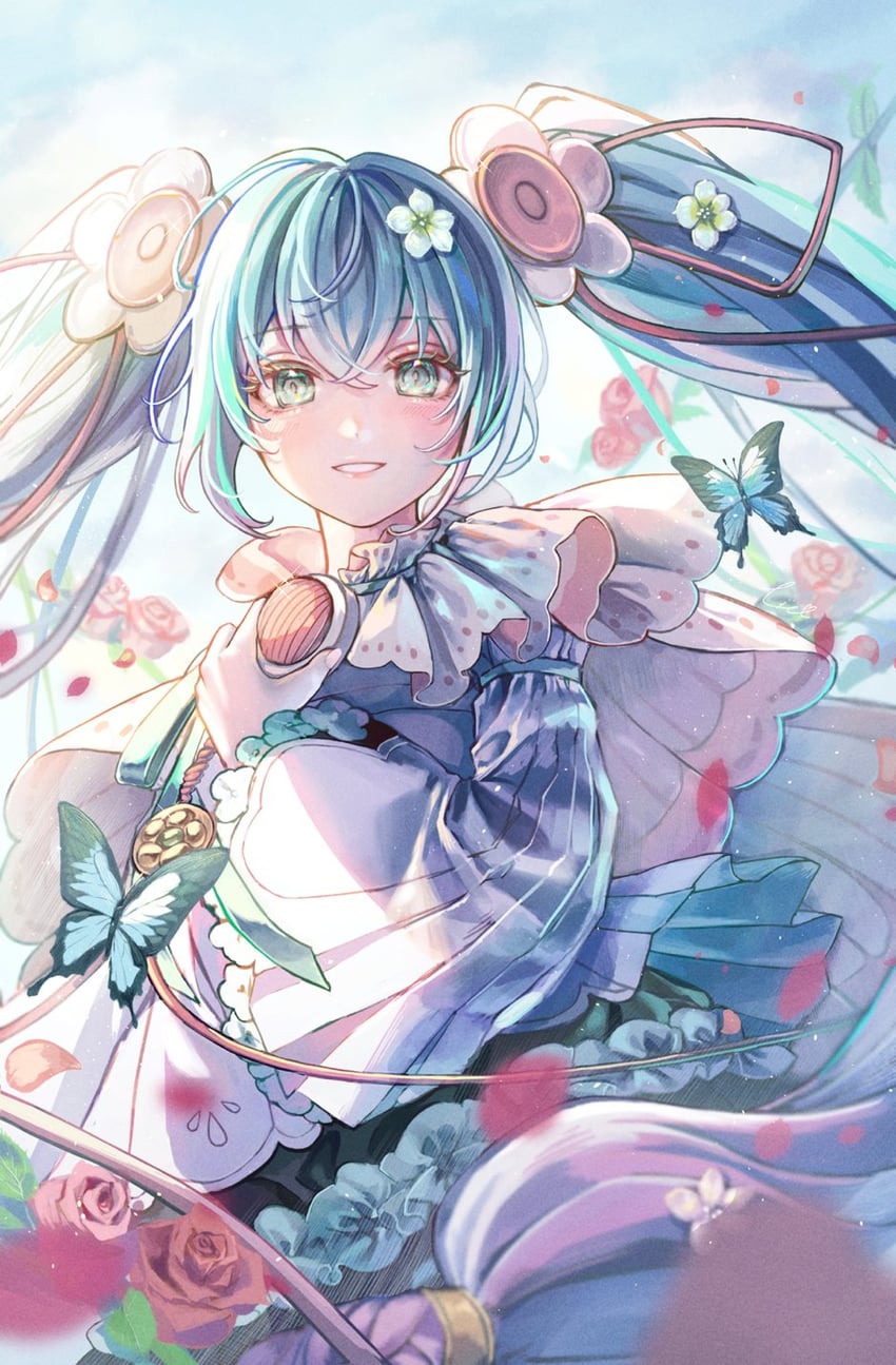 hatsune miku and magical mirai miku (vocaloid and 2 more) drawn by shinku_(user_vvsh7744)