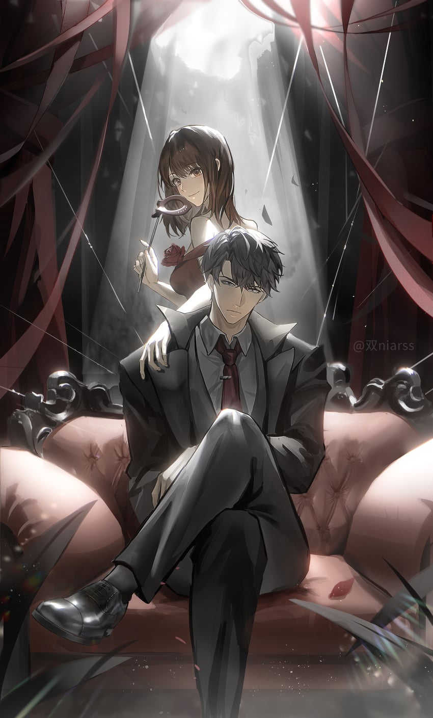 protagonist and li zeyan (love and producer) drawn by niarss