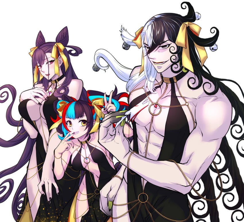 bb, ashiya douman, murasaki shikibu, sei shounagon, and bb dubai (fate and 1 more) drawn by ria_(ria89921957)