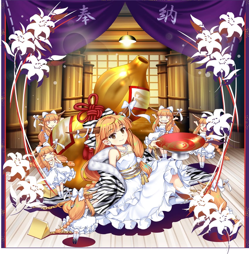 ibuki suika (touhou and 1 more) drawn by rotte_(1109)