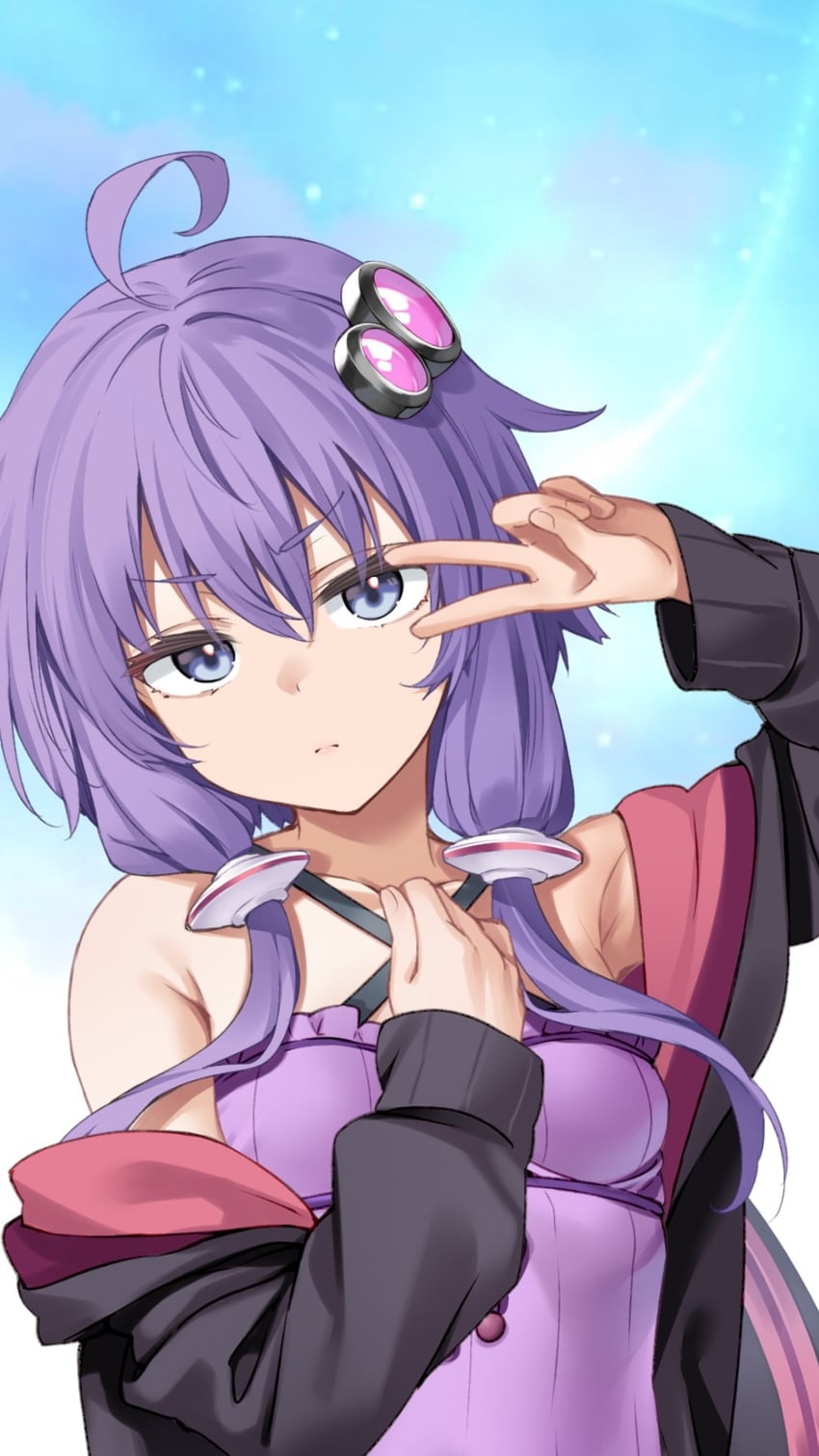 yuzuki yukari (vocaloid and 1 more) drawn by hakoniwausagi0