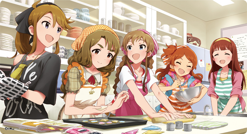 tokoro megumi, tanaka kotoha, kousaka umi, ogami tamaki, and miyao miya (idolmaster and 1 more) drawn by dani-ikapi