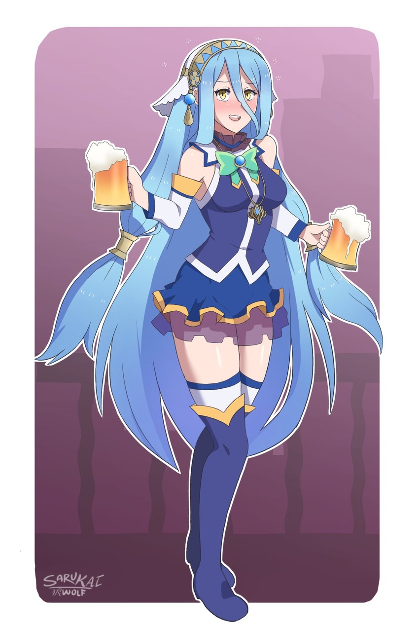aqua and azura (fire emblem and 2 more) drawn by sarukaiwolf