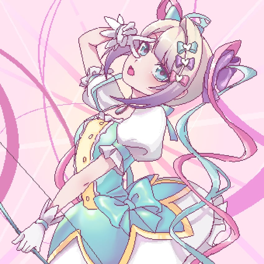 kaname madoka and chouzetsusaikawa tenshi-chan (mahou shoujo madoka magica and 1 more) drawn by natoucola