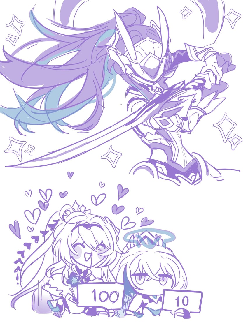kiana kaslana, raiden mei, and bronya zaychik (honkai and 1 more) drawn by ps_3820
