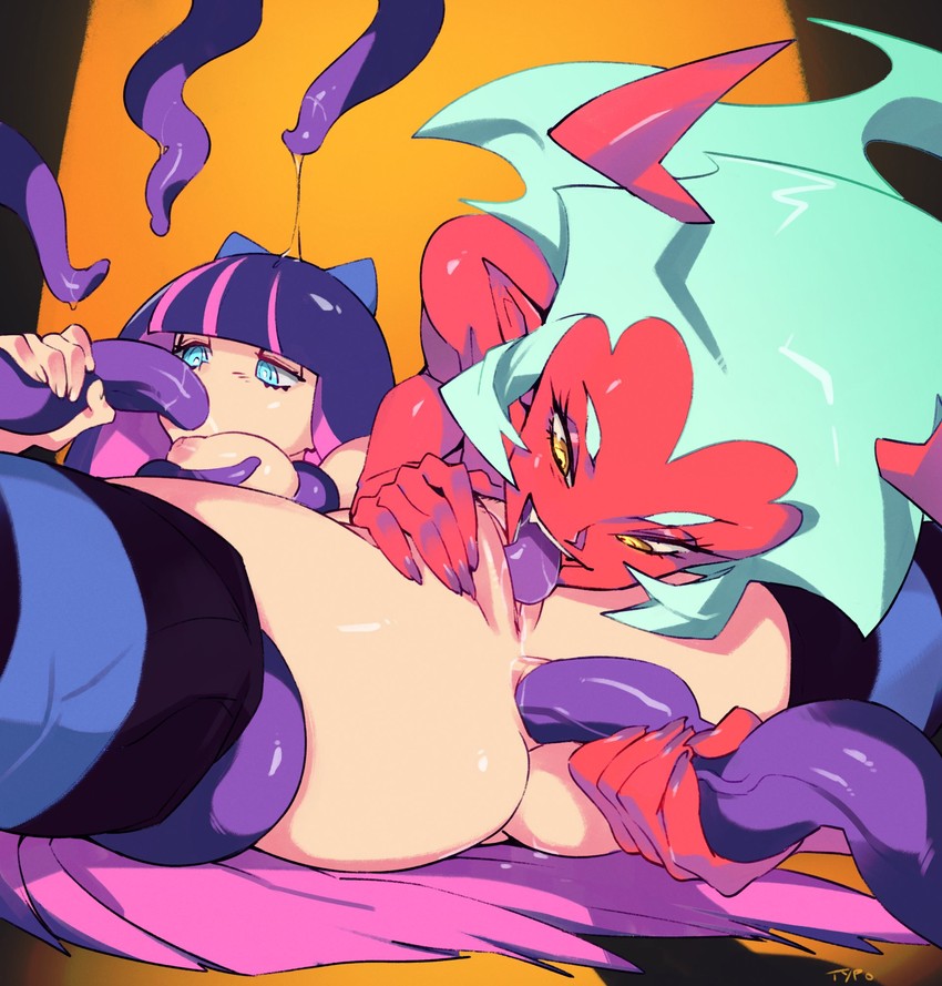 stocking and scanty (panty & stocking with garterbelt) drawn by optionaltypo