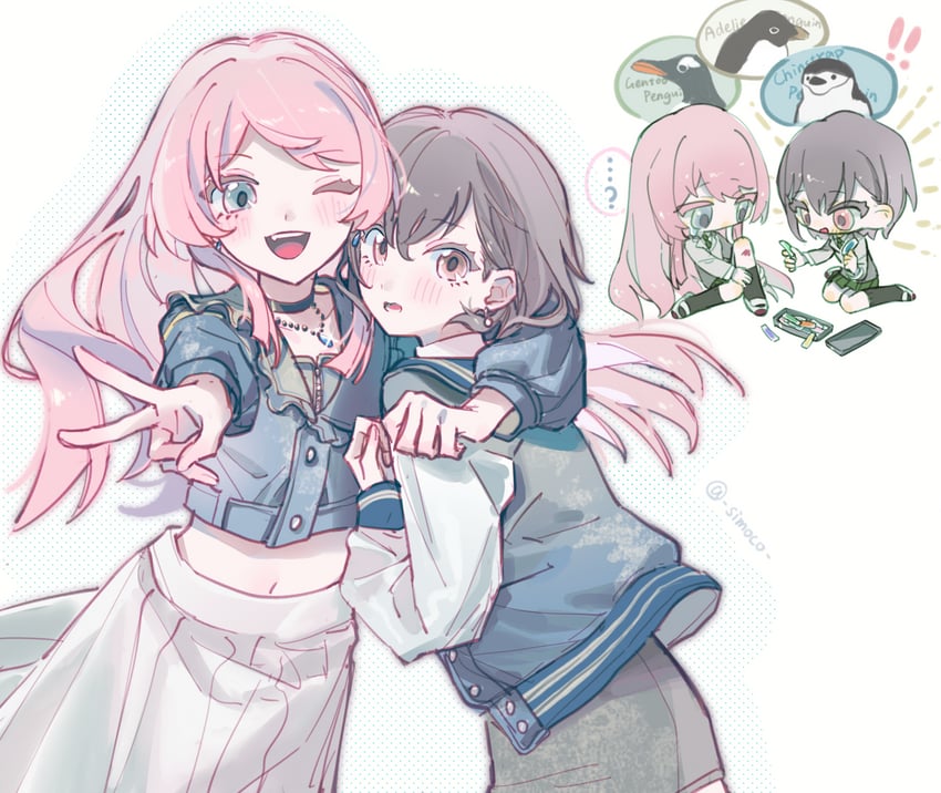 chihaya anon and takamatsu tomori (bang dream! and 1 more) drawn by simoco
