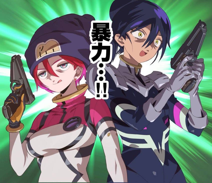 amate yuzuriha and nyaan (gundam and 1 more) drawn by keuma