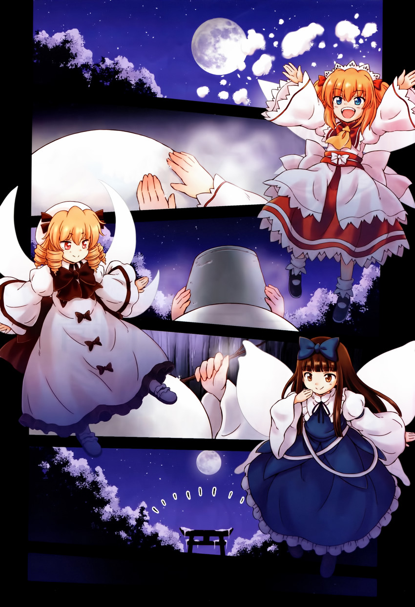 star sapphire, luna child, and sunny milk (touhou and 1 more) drawn by hirasaka_makoto