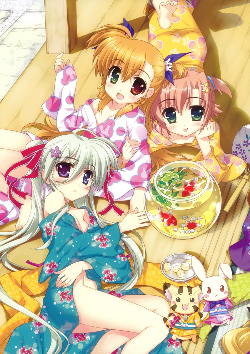 vivio, einhard stratos, sacred heart, asteion, and miura rinaldi (lyrical nanoha and 1 more) drawn by fujima_takuya