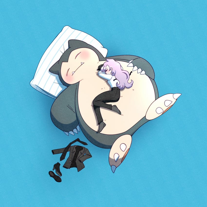 snorlax and anabel (pokemon and 2 more) drawn by vergolophus