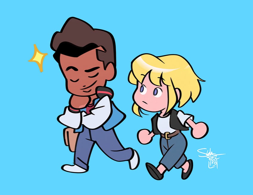 supergirl and jimmy olsen (dc comics and 2 more) drawn by comickergirl