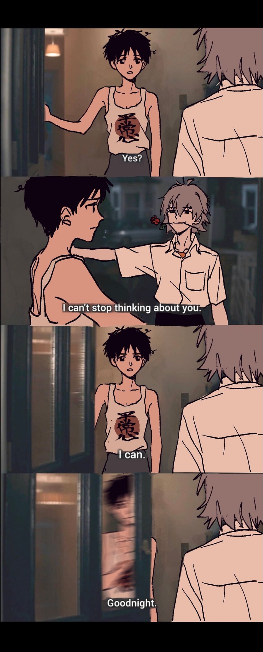 ikari shinji and nagisa kaworu (neon genesis evangelion) drawn by alphiney
