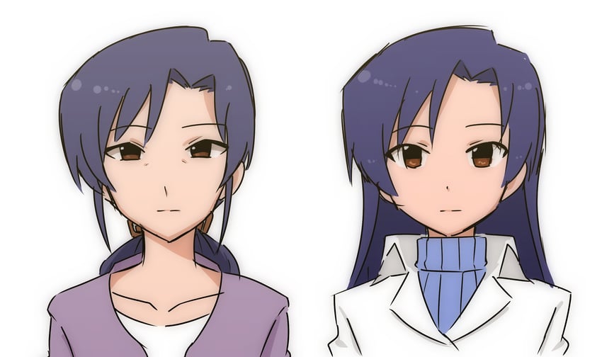 kisaragi chihaya and kisaragi chigusa (idolmaster) drawn by miyaryuu_(sunflower)