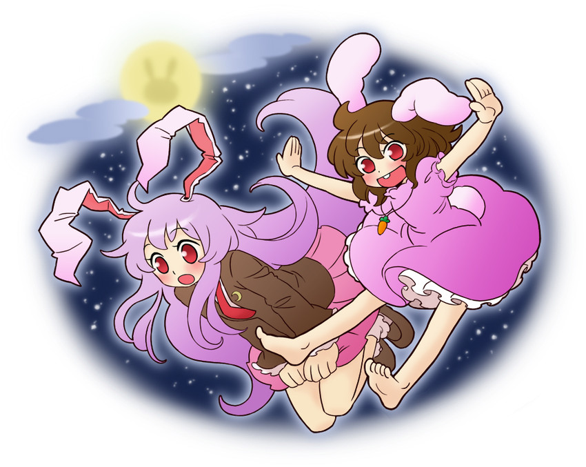 reisen udongein inaba and inaba tewi (touhou) drawn by arata_iri