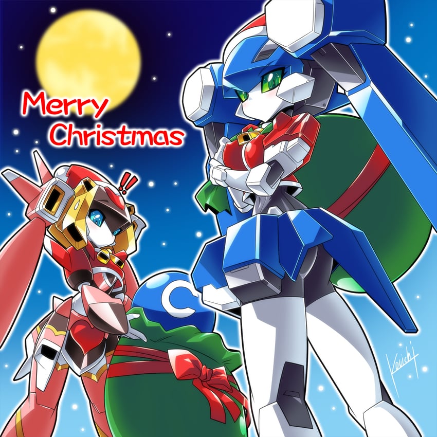 blazermate and fancy aile (medarot) drawn by kouichi_(kouichi-129)