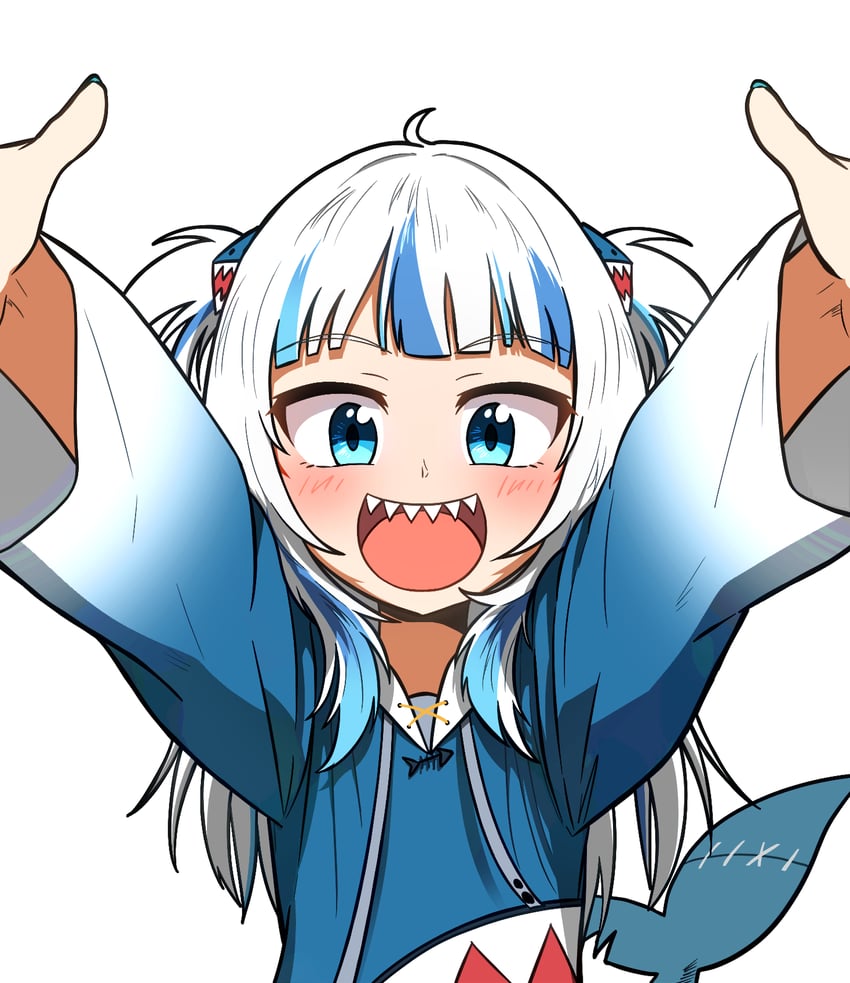 gawr gura (hololive and 1 more) drawn by ddolbang