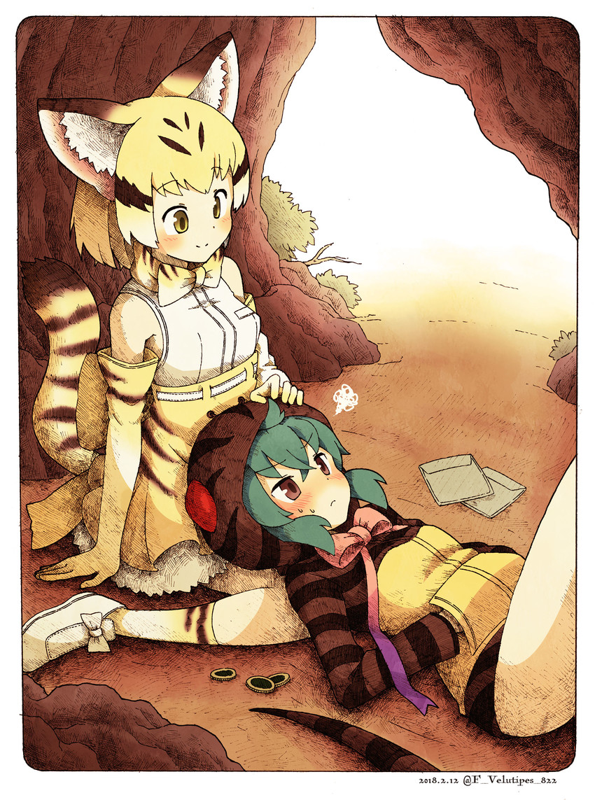 tsuchinoko and sand cat (kemono friends) drawn by enk_0822