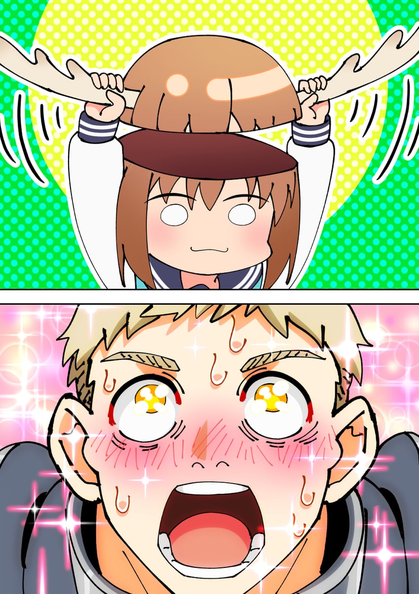 laios touden and shikanoko noko (dungeon meshi and 1 more) drawn by joyoekaki