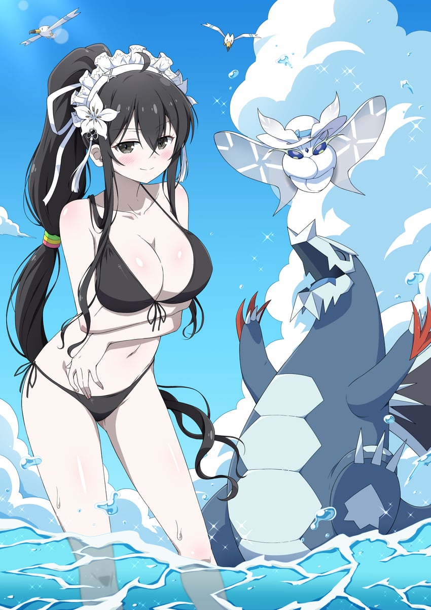 wingull, frosmoth, fubuki, and baxcalibur (pokemon and 2 more) drawn by eggman_(ni_tamagoex)