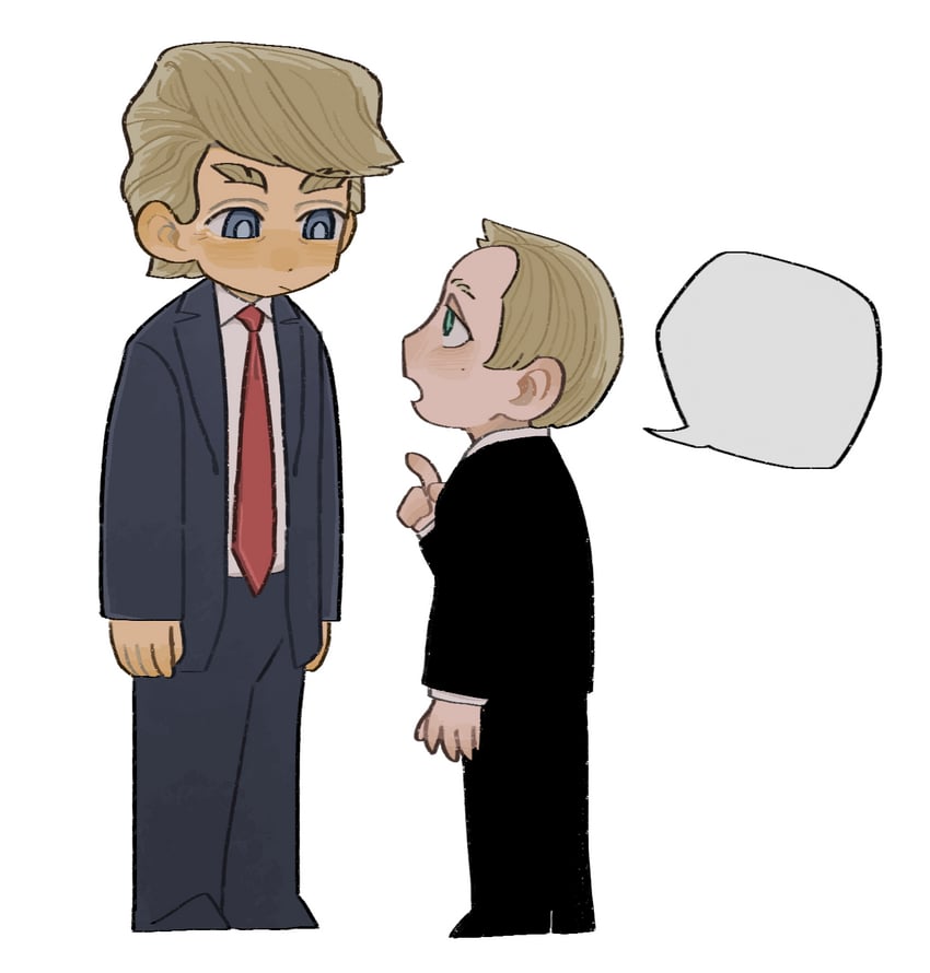 donald trump and vladimir putin (real life) drawn by moshengren499