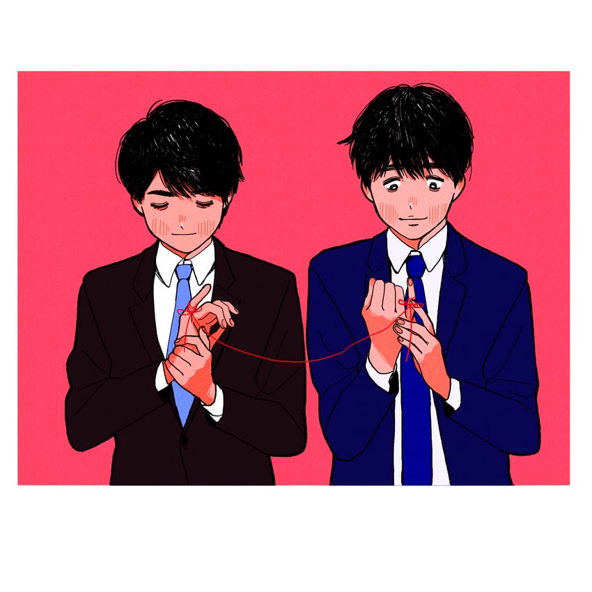 maki ryota and haruta soichi (ossan zu rabu) drawn by cha_ko