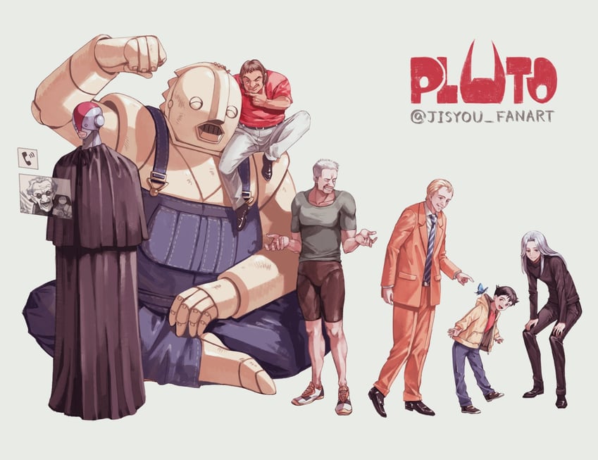 atom, gesicht, epsilon, north no. 2, hercules, and 3 more (pluto) drawn by takagi_rakuji