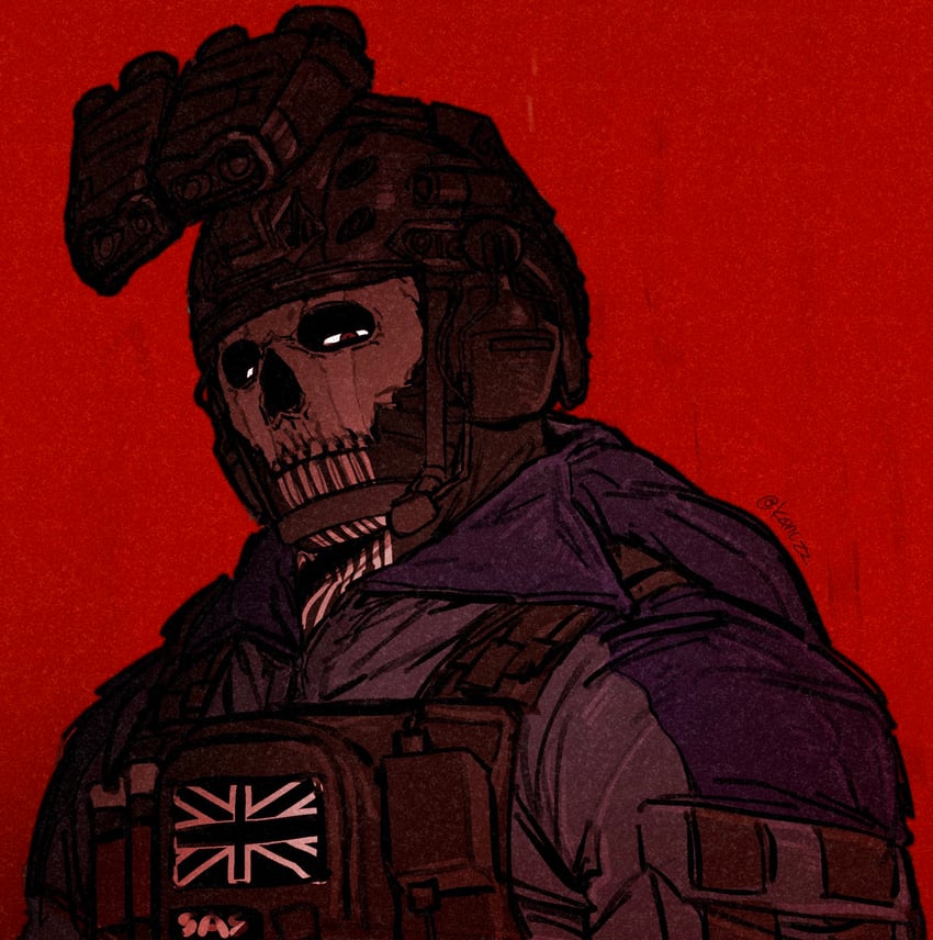 ghost (call of duty and 1 more) drawn by k4nczz