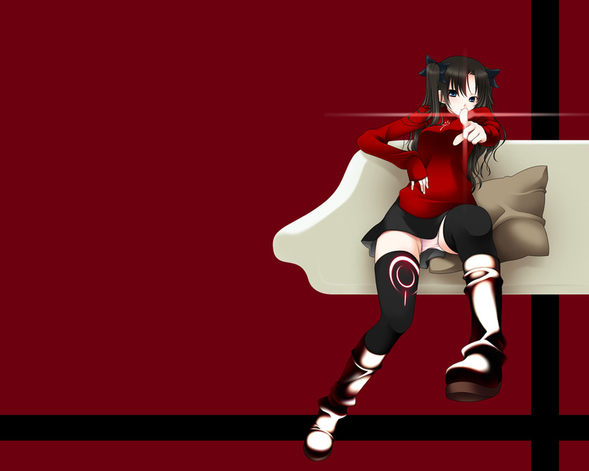 tohsaka rin (fate and 1 more) drawn by nimiya
