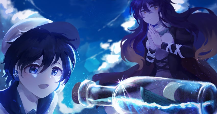 hijiri byakuren and murasa minamitsu (touhou) drawn by hotaru_kago
