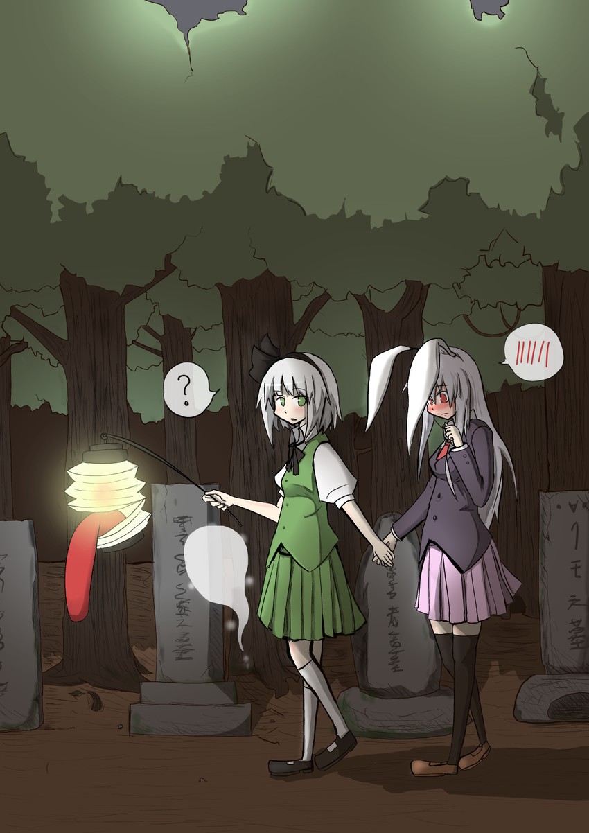 konpaku youmu and reisen udongein inaba (touhou) drawn by asyura_kumo