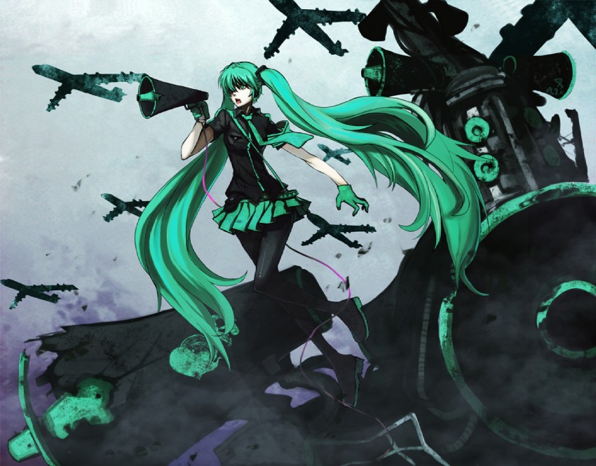 hatsune miku (vocaloid and 1 more) drawn by charimei