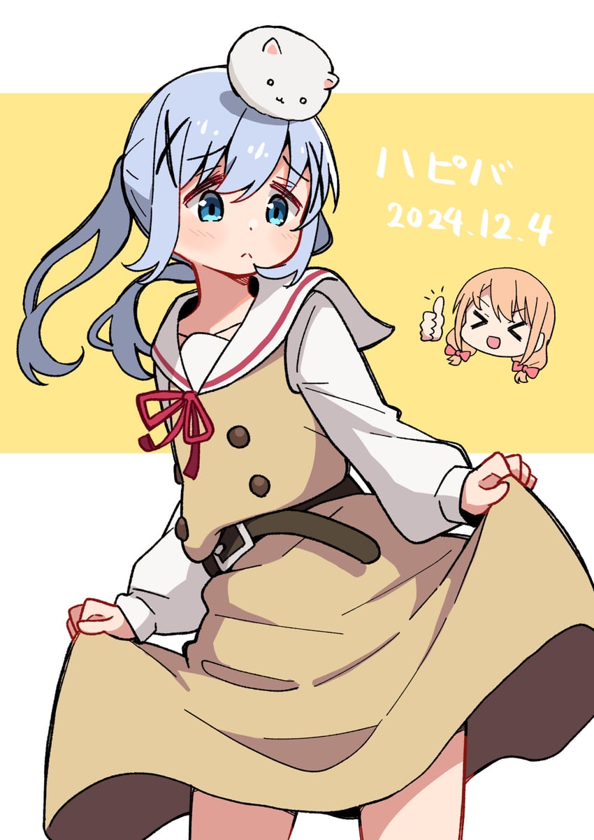 kafuu chino, hoto cocoa, and tippy (gochuumon wa usagi desu ka?) drawn by mohei