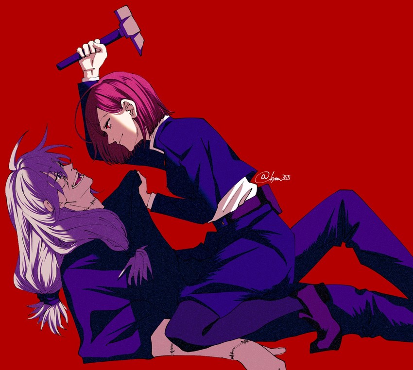 kugisaki nobara and mahito (jujutsu kaisen) drawn by kyou_355