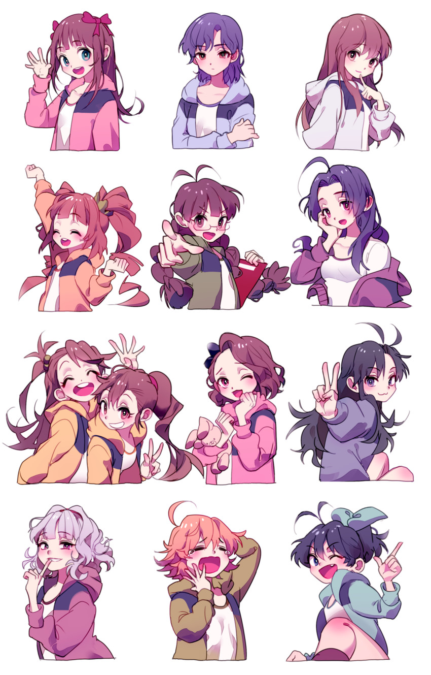 hoshii miki, kisaragi chihaya, amami haruka, kikuchi makoto, shijou takane, and 9 more (idolmaster) drawn by vivinos