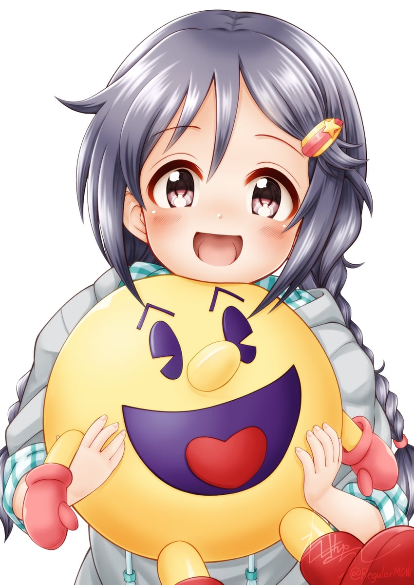 pac-man and miyoshi sana (idolmaster and 2 more) drawn by regular_mow