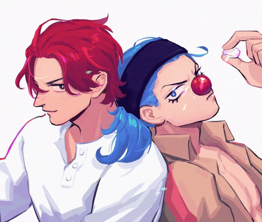 shanks and buggy the clown (one piece) drawn by vamos_mk