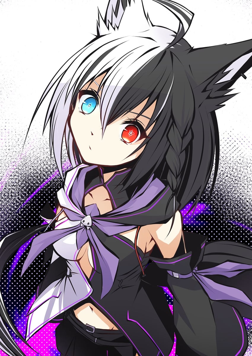 shirakami fubuki and kurokami fubuki (hololive) drawn by mitosupa_(qsiqydfz7nesh9w)