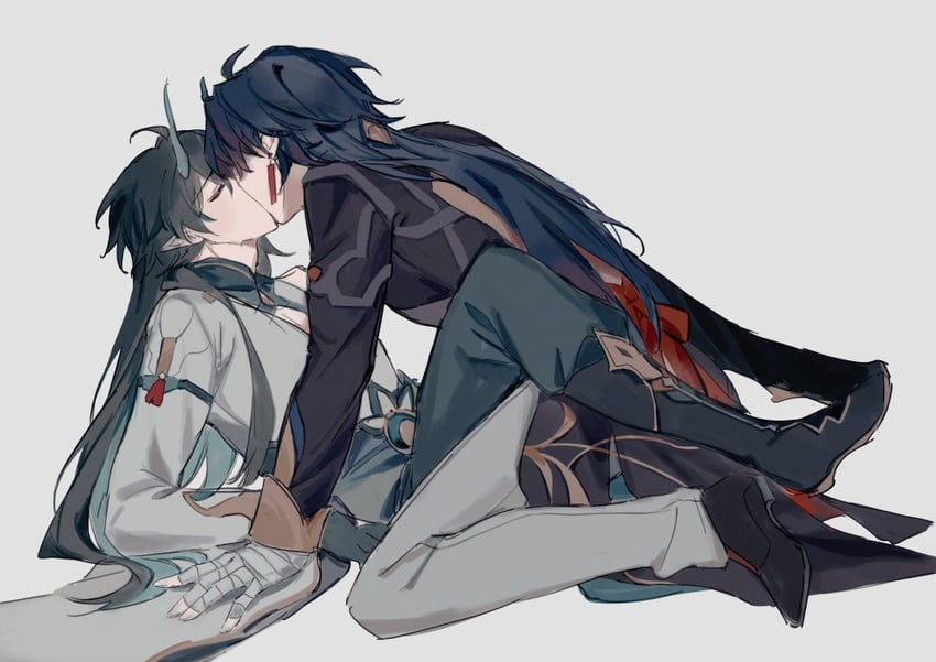 dan heng and blade (honkai and 1 more) drawn by muya_(77muya)