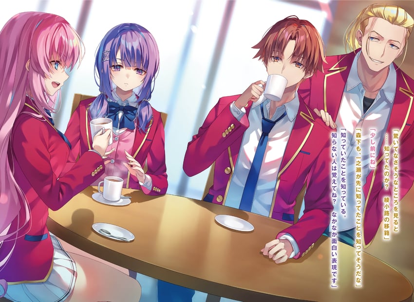 ichinose honami and ayanokouji kiyotaka (youkoso jitsuryoku shijou shugi no kyoushitsu e) drawn by tomose_shunsaku