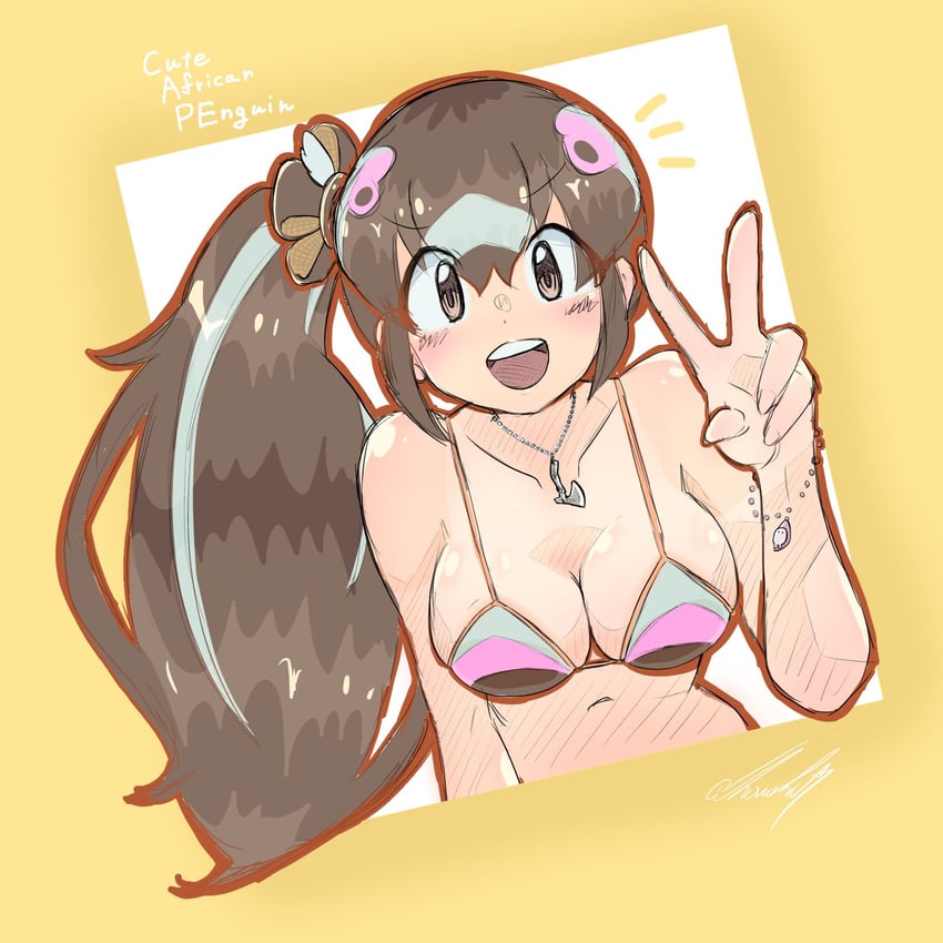 african penguin (kemono friends and 1 more) drawn by cherushi_2